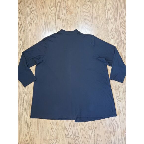J.Jill Wearever Collection Womens 4XL Black Open Front Cardigan EUC Stretch - Picture 2 of 8